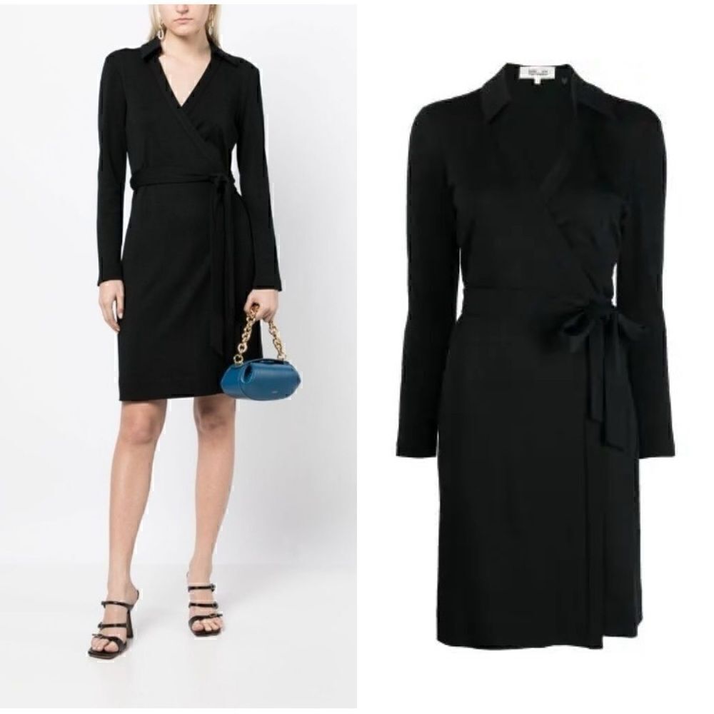 DVF Diane von Furstenberg Jeanne wrap dress in Black
